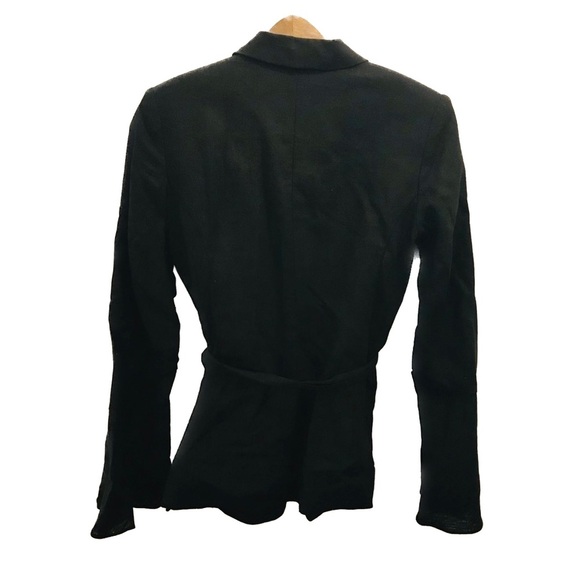 Free People Flared Sleeve Linen Blazer XS black jacket NWT - Picture 3 of 13